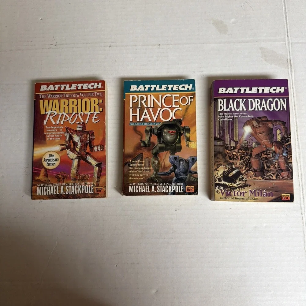 BATTLETECH Series Lot of 9‎ Set of Vintage Paperback PB Books 1st Printings